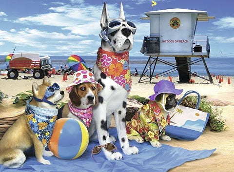 Ravensburger No Dogs on the Beach 100 Pc Puzzle