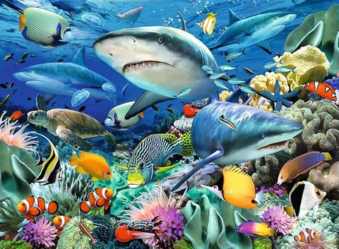 Ravensburger Shark Reef 100 Pc Puzzle