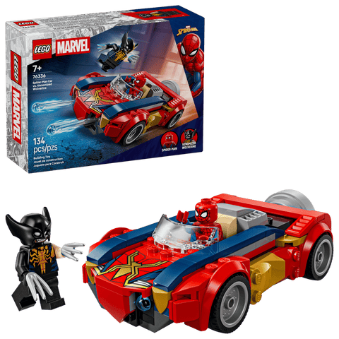 LEGO Super Heroes Marvel Spider-Man Car vs. Venomized Wolverine 76336