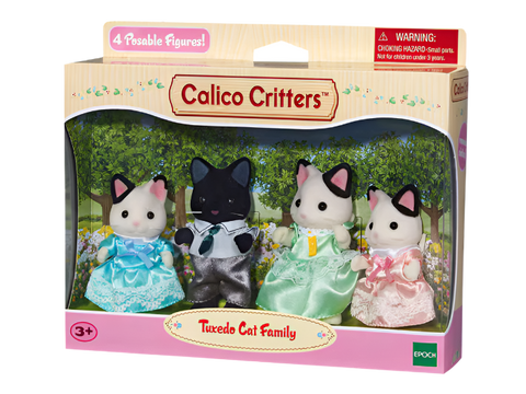 Calico Critters Tuxedo Cat Family