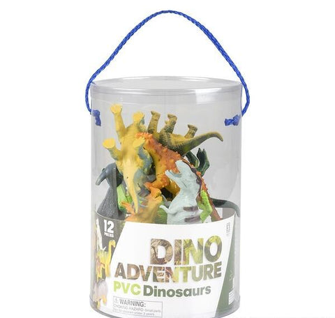 Dino Adventure Kit: 12 Pack 6-Inch Educational Dinosaur Toys