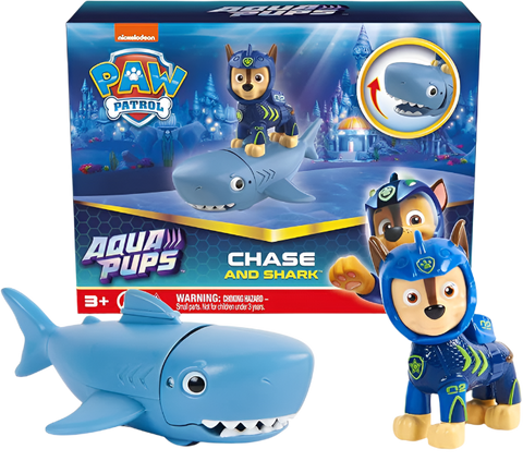 Spin Master Paw Patrol Aqua Pups Chase and Shark Action Figures Set