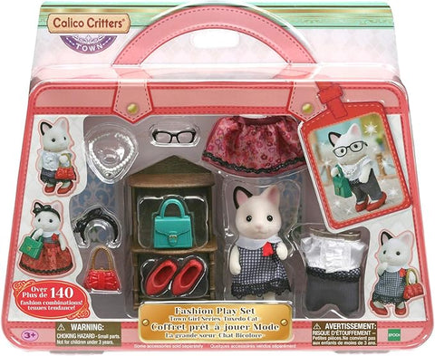 Calico Critters Fashion Play set Town Girl Series - Tuxedo Cat