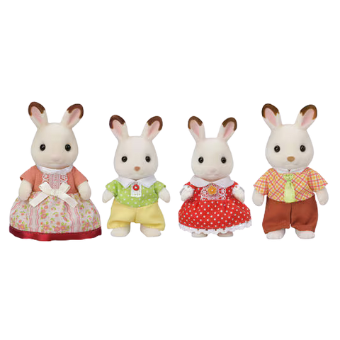 Calico Critters Chocolate Rabbit Family