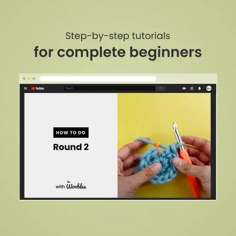 The Woobles Bjorn the Narwhal Beginner Crochet Kit