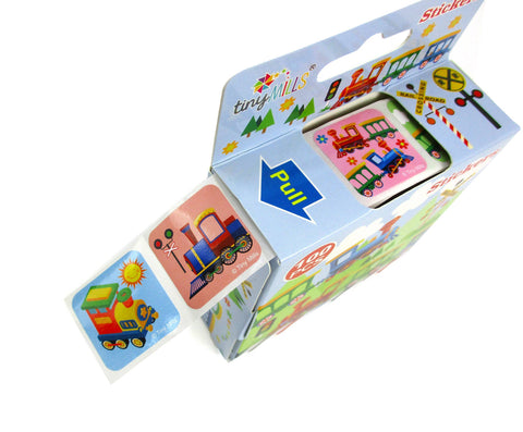 Tiny Mills Train Stickers 100 Stickers/Dispenser, Pack of 12