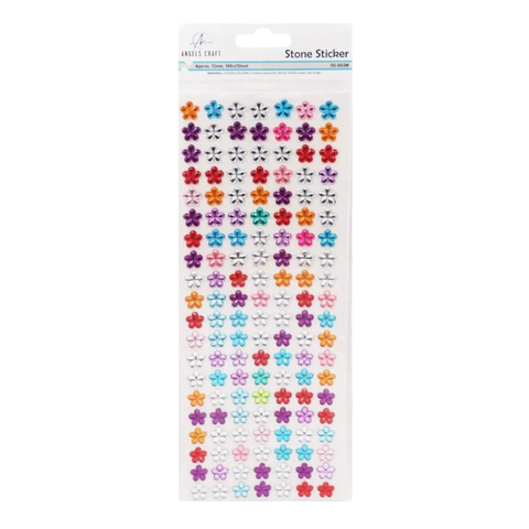 Angels Craft Flower Shaped Stone Stickers