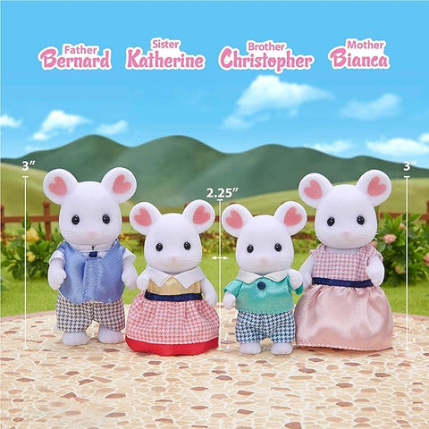 Calico Critters Marshmallow Mouse Family