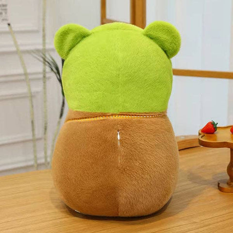 Capybara 9" Kawaii Matching Frog Hat & Purse Plush Toy