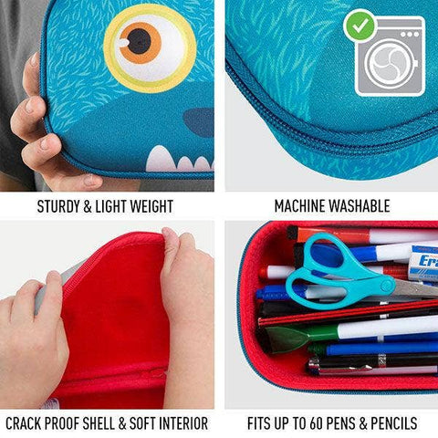 ZIPIT Wildlings Box, Cute Pencil Case Gift for Kids