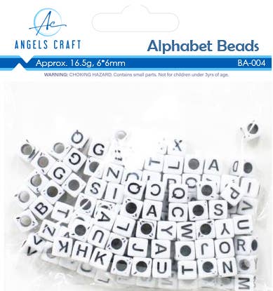 Alphabet Beads - Cube Shape (5 colors available)