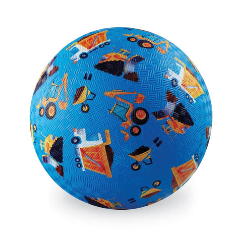 Crocodile Creek 5" Playground Ball - Blue Construction