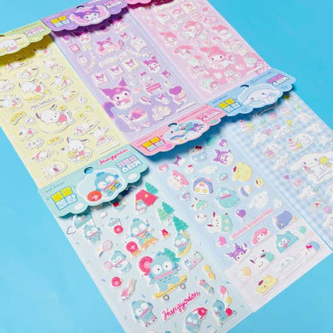 Lucia's K-Wonderland Sanrio Super Soft Deco Big size Stickers 6Type 1BOX