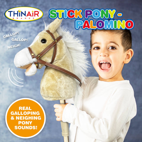 Stick Pony - Brown Palomino with sounds Hobby Horse