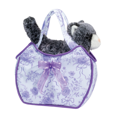 Douglas Fancy Flower Sassy Sak with Gray Cat