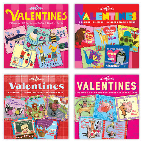 eeBoo Valentine Cards Assorted