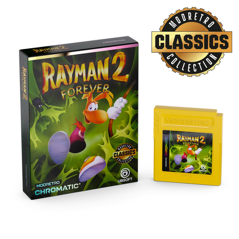 ModRetro Chromatic Rayman 2 Forever Game Cartridge