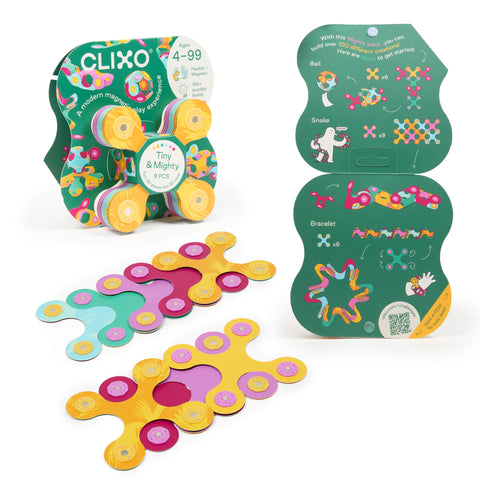 Clixo Tiny & Mighty Jungle Tropical Colors Pack 9 Pieces