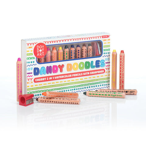 Do-A-Dot Art Dandy Doodles Chubby 2-in-1 Watercolor Pencils Ð 10 Colors