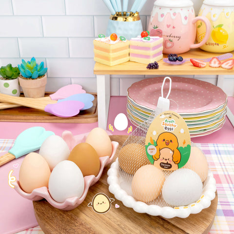 The Kawaii Company Fresh Squishy Eggs Sensory Toy