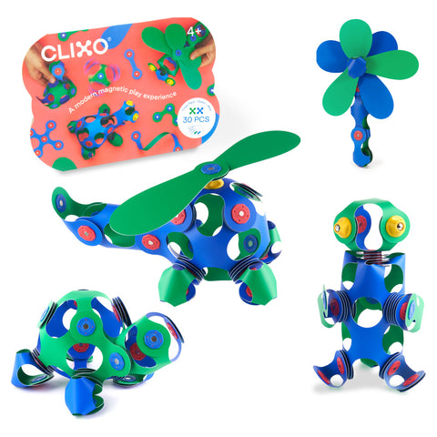 Clixo Crew Pack Green & Blue 30 Pieces
