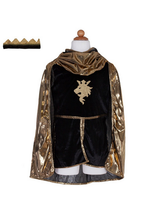 Great Pretenders Golden Knight With Tunic, Cape, & Crown, Size 5-6