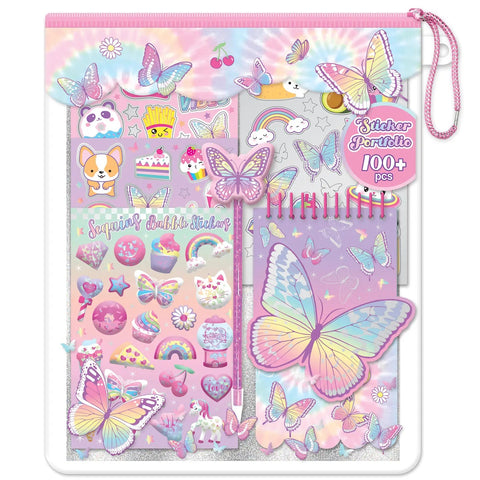 Hot Focus Sticker Portfolio Tie Dye Butterfly