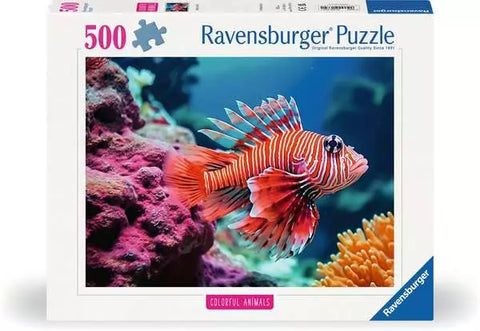 Ravensburger puzzle-Colorful animals, red lionfish 500pc
