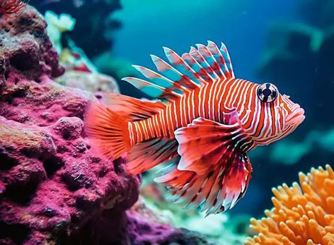 Ravensburger puzzle-Colorful animals, red lionfish 500pc