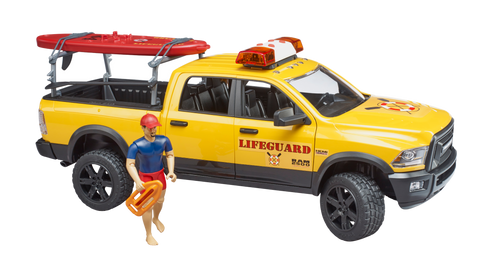 Bruder 02506 Ram 2500 Lifeguard Power Wagon with Lifeguard, Stand-up Paddleboard