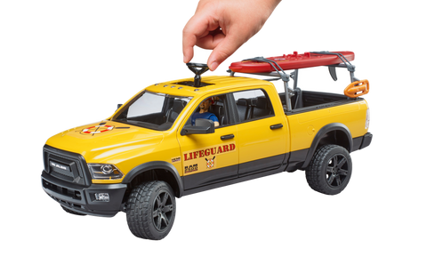Bruder 02506 Ram 2500 Lifeguard Power Wagon with Lifeguard, Stand-up Paddleboard