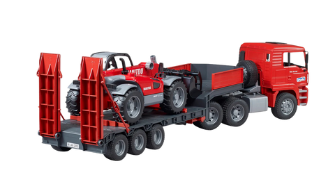 Bruder 02774 Man TGA Low Loader with Manitou Telehandler