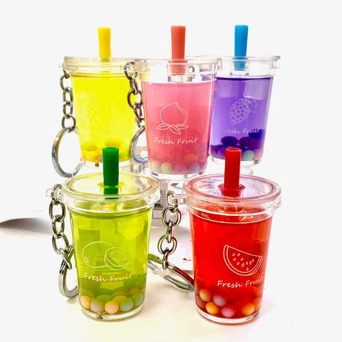 BC Mini Fruit Boba Drink Keyring
