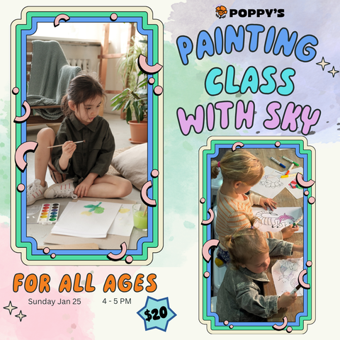 Painting with Sky: Craft Class for all ages, Sunday January 25, 4pm - 5pm