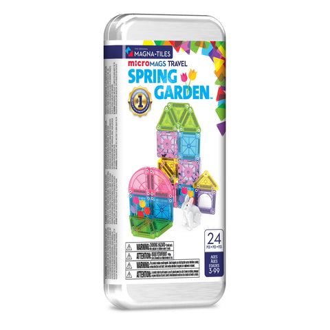 MAGNA-TILES® microMAGS 24-Piece Spring Garden Travel Set