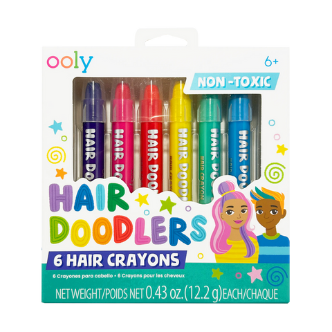 OOLY Hair Doodlers: Hair Crayons (Set of 6)