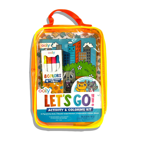 Ooly Let's Go!: Activity & Coloring Kit - Kitty In The City