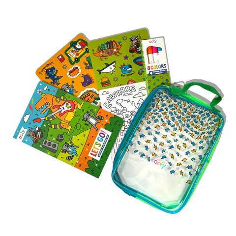Ooly Let's Go!: Activity & Coloring Kit - Robo Dinos