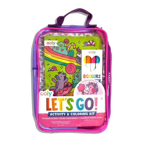 Ooly Let's Go!: Activity & Coloring Kit - Unicorn Candy Town