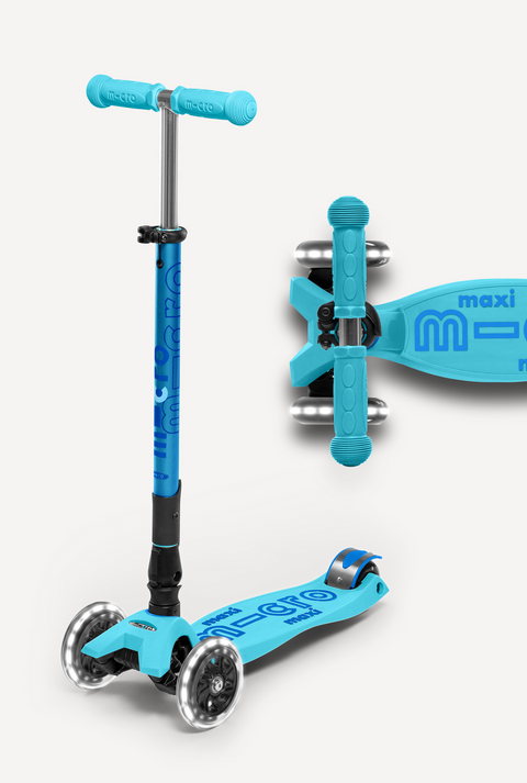 Micro Maxi Foldable LED Scooter - Bright Blue