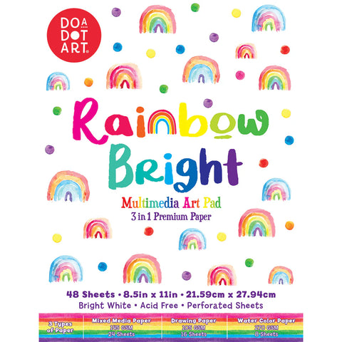 Do A Dot Art! Rainbow Bright 3-in-1 Mixed Media Art Pad: 48 Sheets of Premium Paper