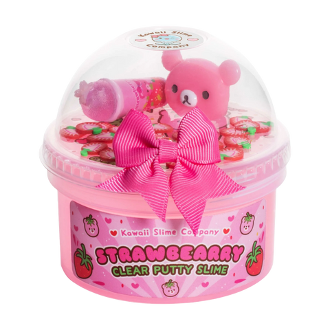 The Kawaii Company Straw-Bearry Putty Clear Slime