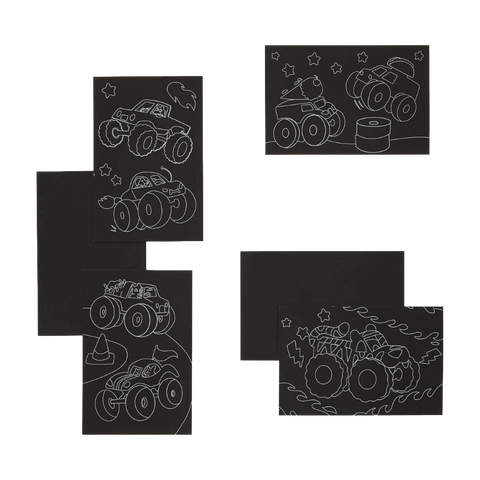 Ooly Mini Scratch & Scribble Art Kit: Monster Truck