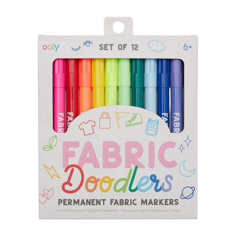 Ooly Fabric Doodlers Markers - Set of 12