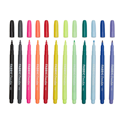 Ooly Fabric Doodlers Markers - Set of 12