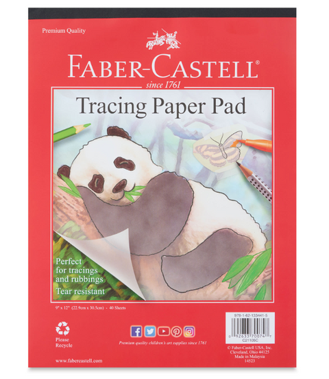 Faber-Castell Tracing Paper Pad - 9" x 12", 40 Sheets