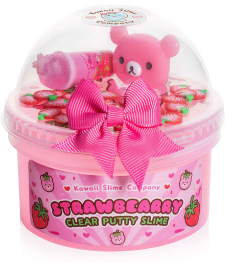 The Kawaii Company Straw-Bearry Putty Clear Slime