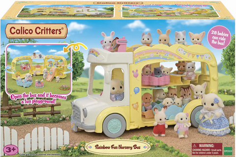 Calico Critters Rainbow Fun Nursery Bus - NEW 2024