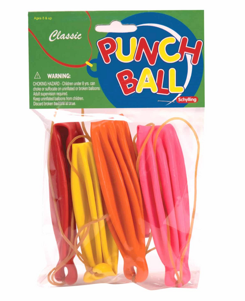 Retro Punch Balloons: 4 Pack