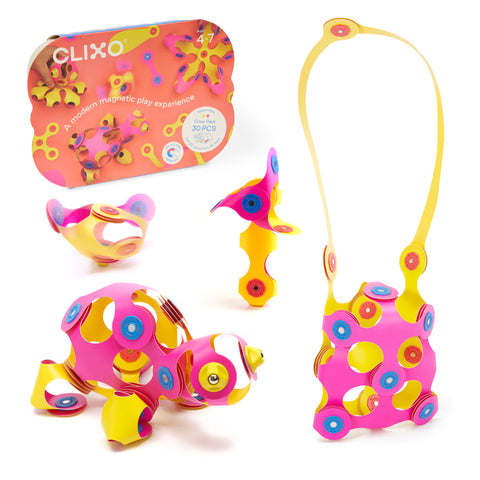 Clixo Crew Pack Pink & Yellow 30 Pieces